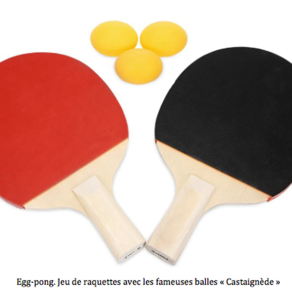 Deux raquettes de Egg-Pong
