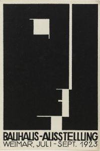 Herbert Bayer, Carte postale pour l’exposition Bauhaus, lithographie, 1923. Photo © Centre Pompidou, MNAM-CCI, Dist. RMN-Grand Palais / Droits réservés