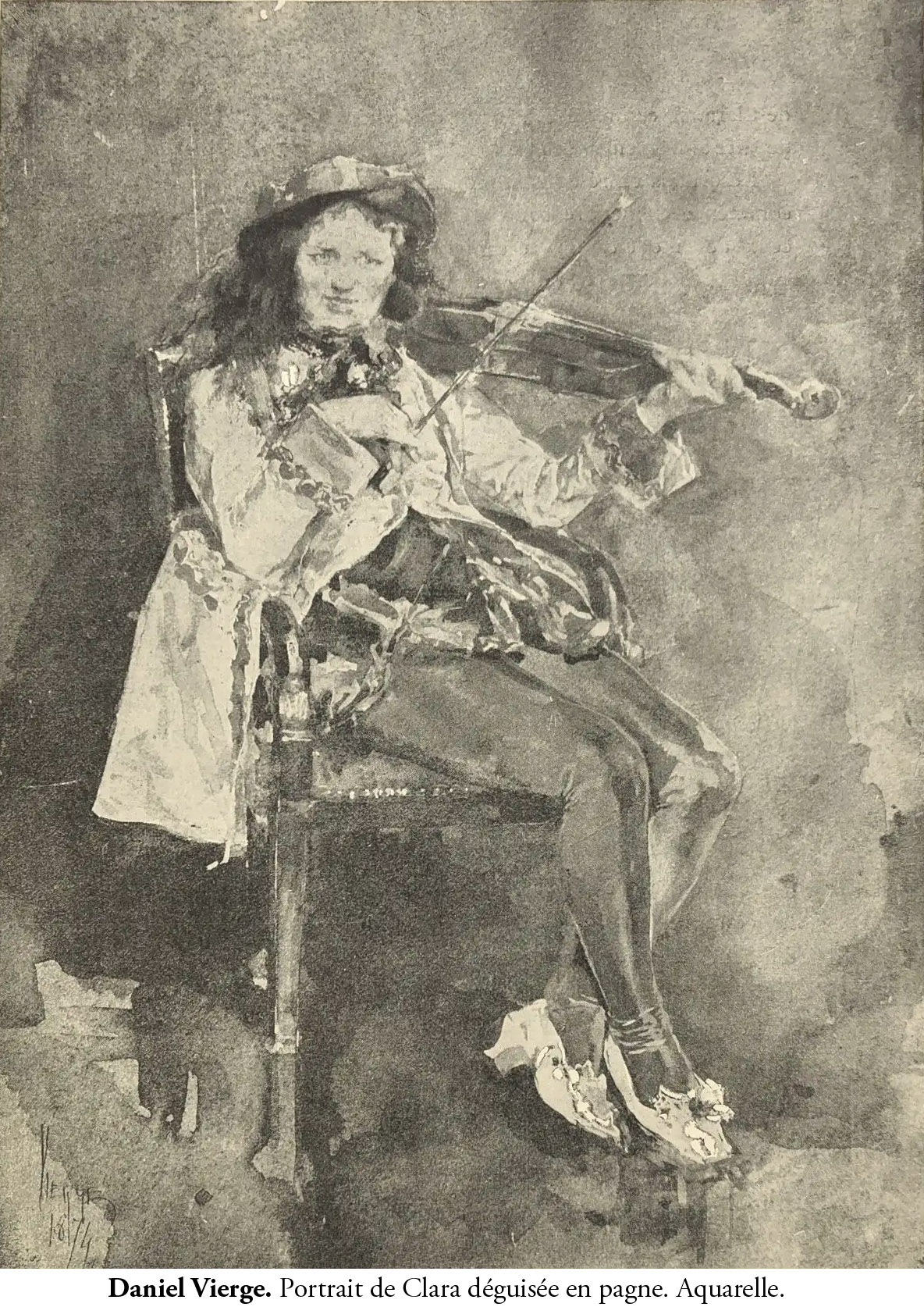 Daniel Vierge. Portrait de Clara