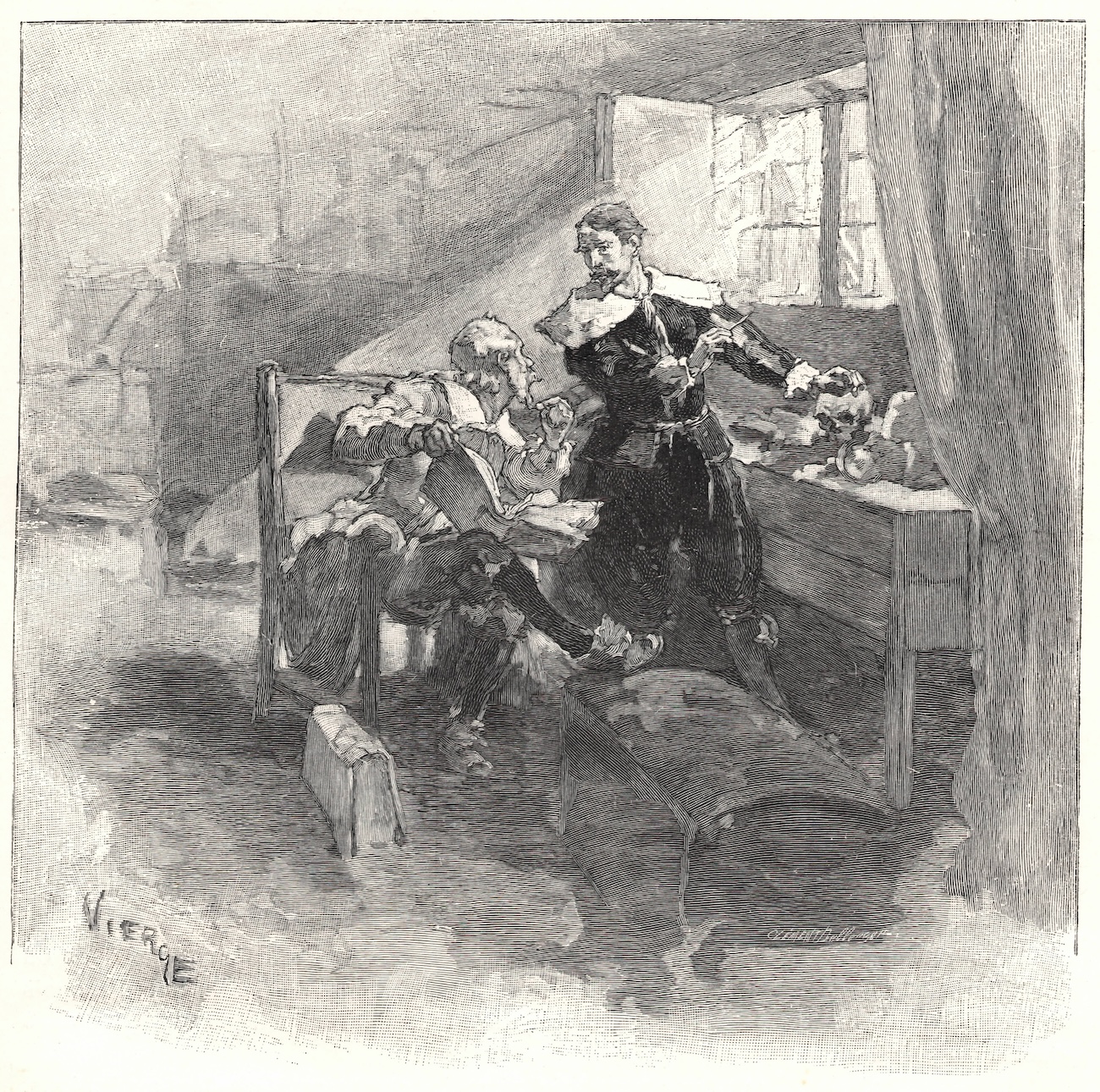 Clément-Édouard Bellenger: Le Cabaret des Trois vertus de Saint-Juirs, sur un dessin de Daniel Vierge