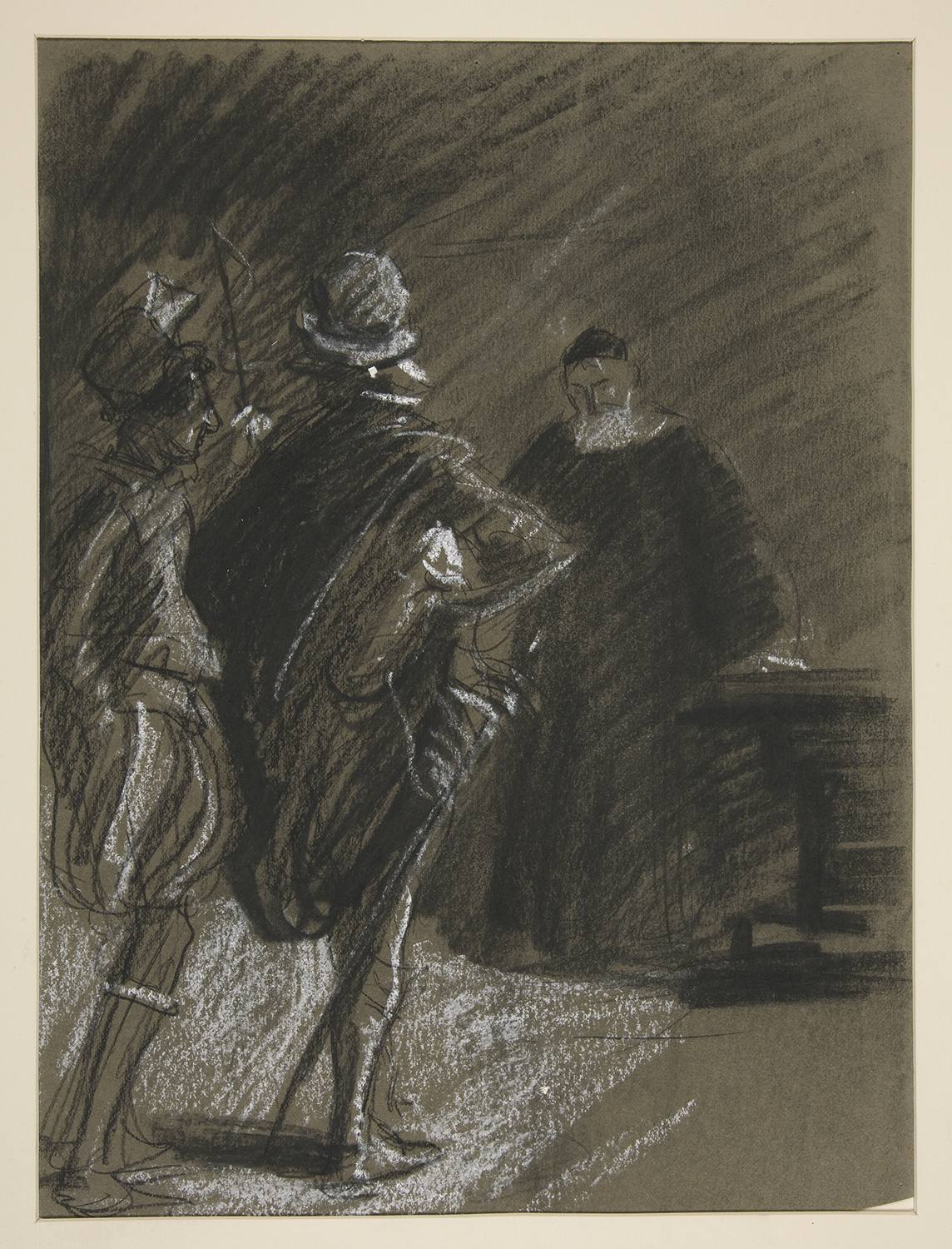 Shakespeare: La mégère apprivoisée. Dessin au fusain et à la craie, par Edward Abbey