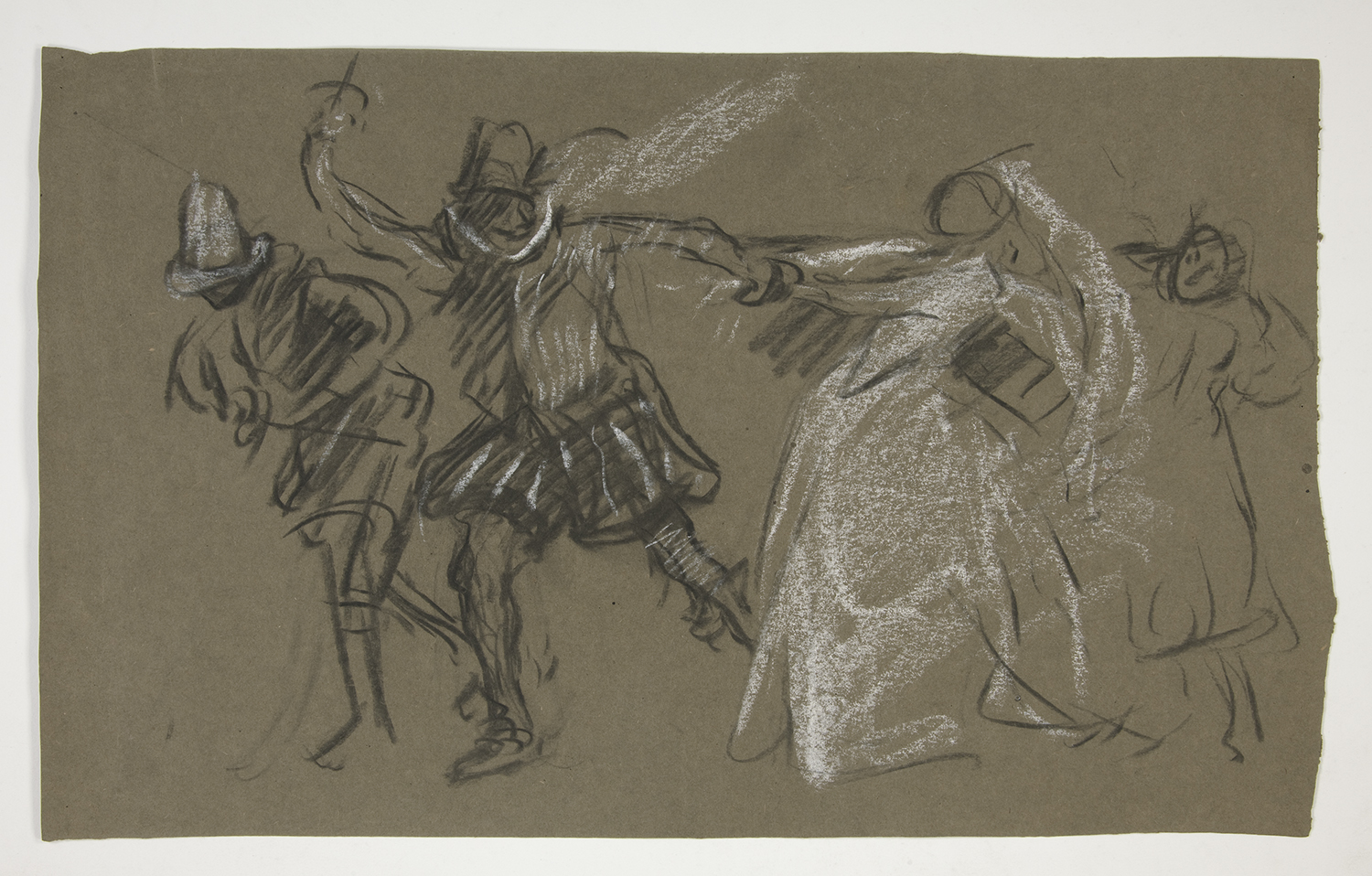 Shakespeare: La mégère apprivoisée. Dessin au fusain et à la craie, par Edward Abbey
