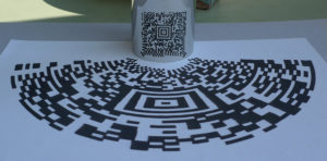 Anamorphose d'un QR-code © Philippe Mignon