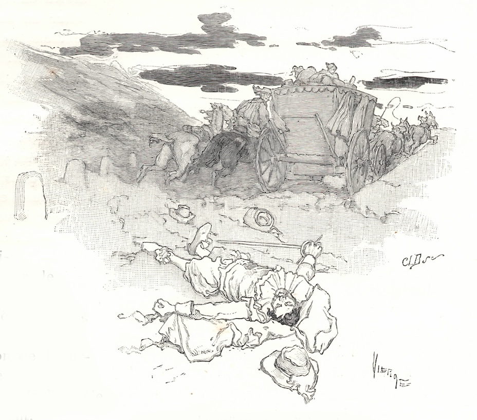 Clément-Édouard Bellenger: Le Cabaret des Trois vertus de Saint-Juirs, sur un dessin de Daniel Vierge