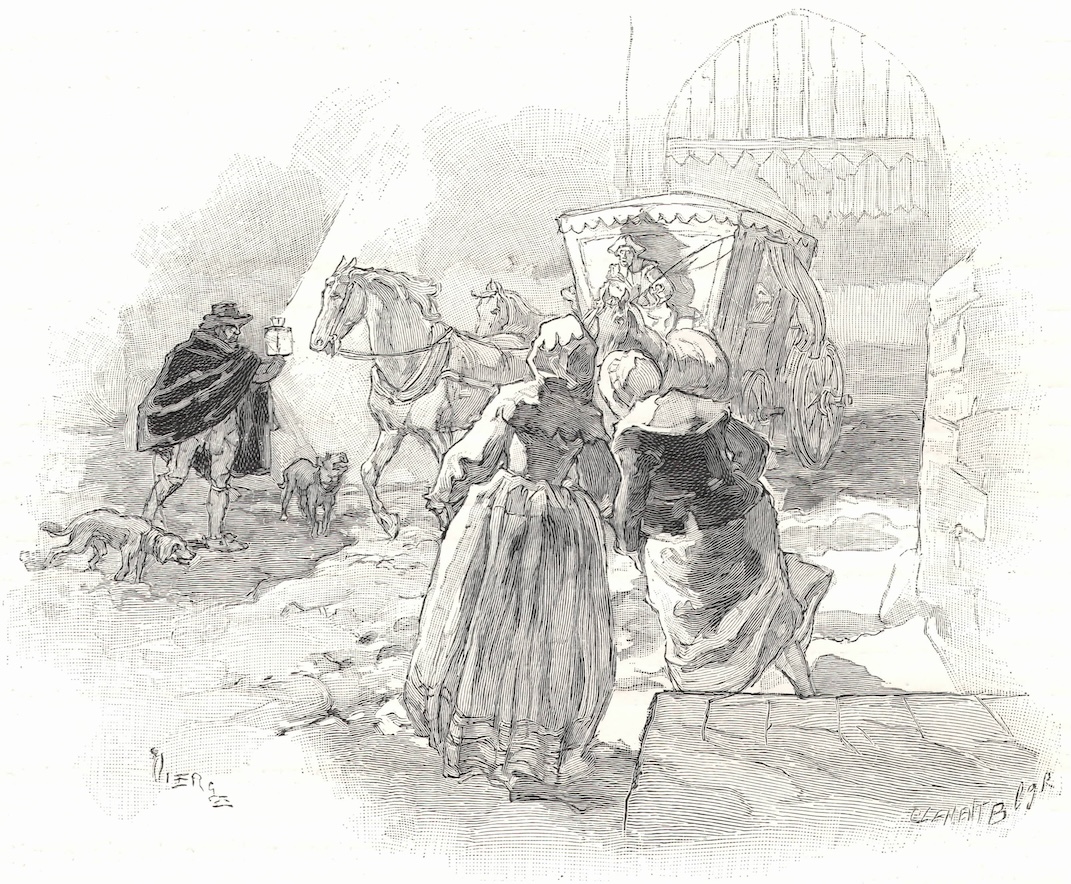 Clément-Édouard Bellenger: Le Cabaret des Trois vertus de Saint-Juirs, sur un dessin de Daniel Vierge