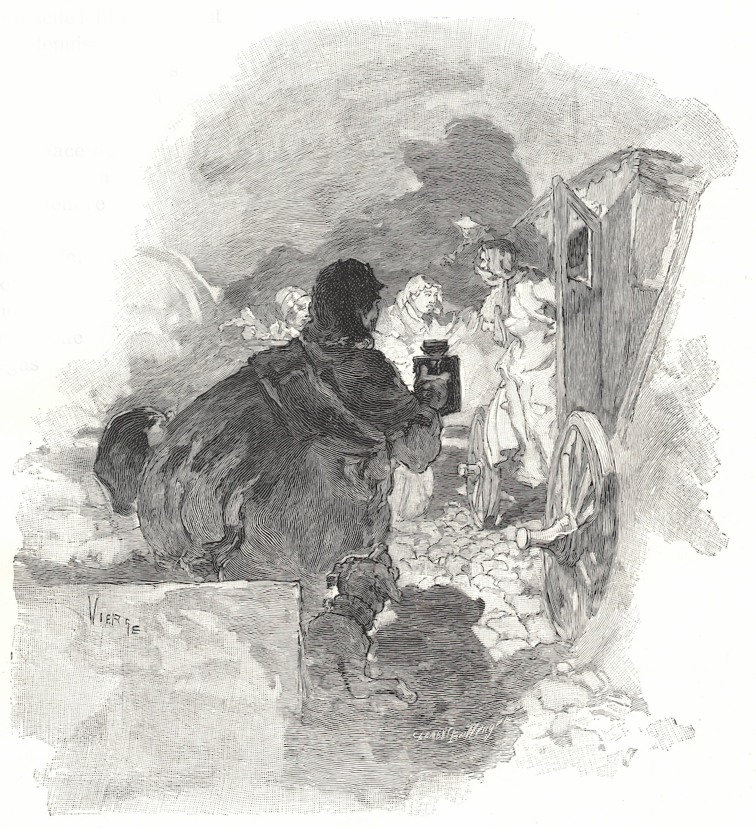 Clément-Édouard Bellenger: Le Cabaret des Trois vertus de Saint-Juirs, sur un dessin de Daniel Vierge