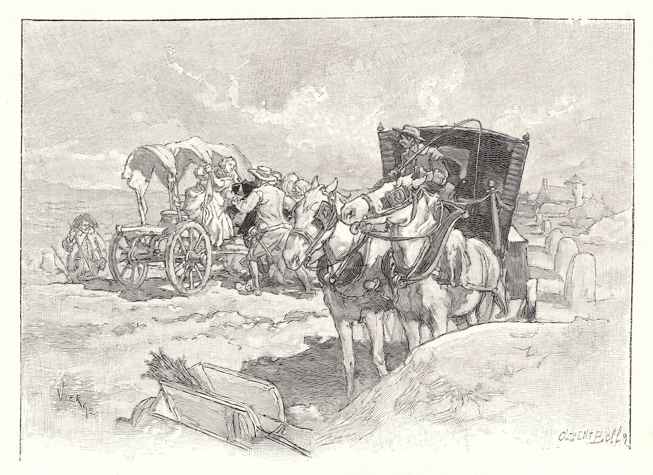 Clément-Édouard Bellenger: Le Cabaret des Trois vertus de Saint-Juirs, sur un dessin de Daniel Vierge