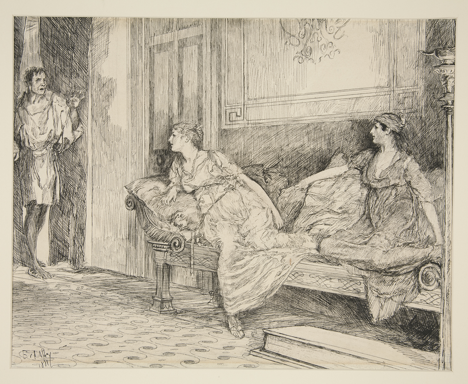 Shakespeare, La Comédie des erreurs. Acte II. Scène I. Plume et encre de Chine. 35,8x28,4 cm