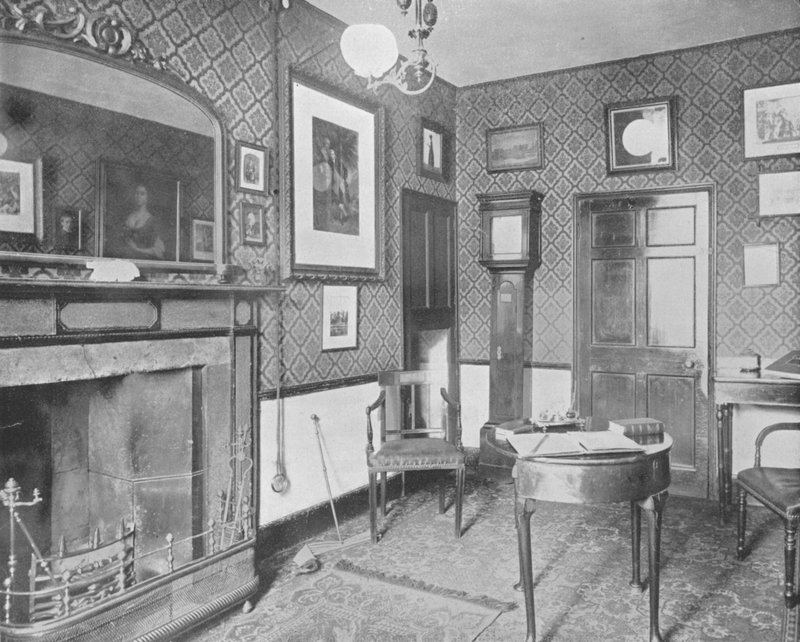 La chambre d'Edwin Austin Abbey (et avant lui de Washington Irving), Red Horse Hôtel, Stratford-on-Avon, en Angleterre