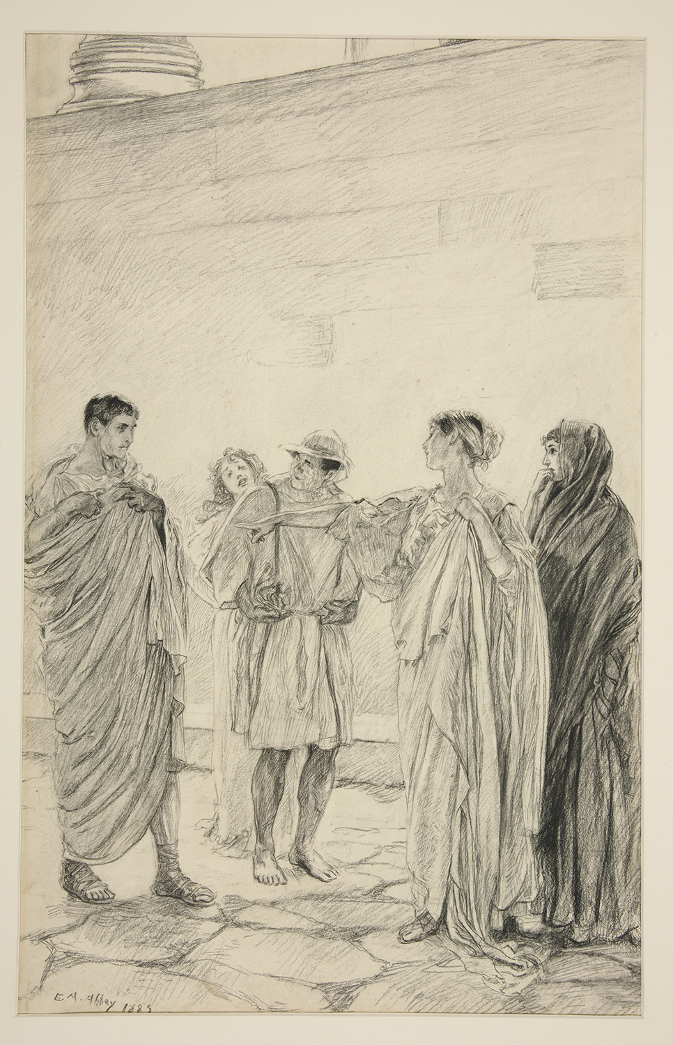 Shakespeare, La Comédie des erreurs. Acte II. Scène II. Craie noire et mine de plomb. 45x29 cm