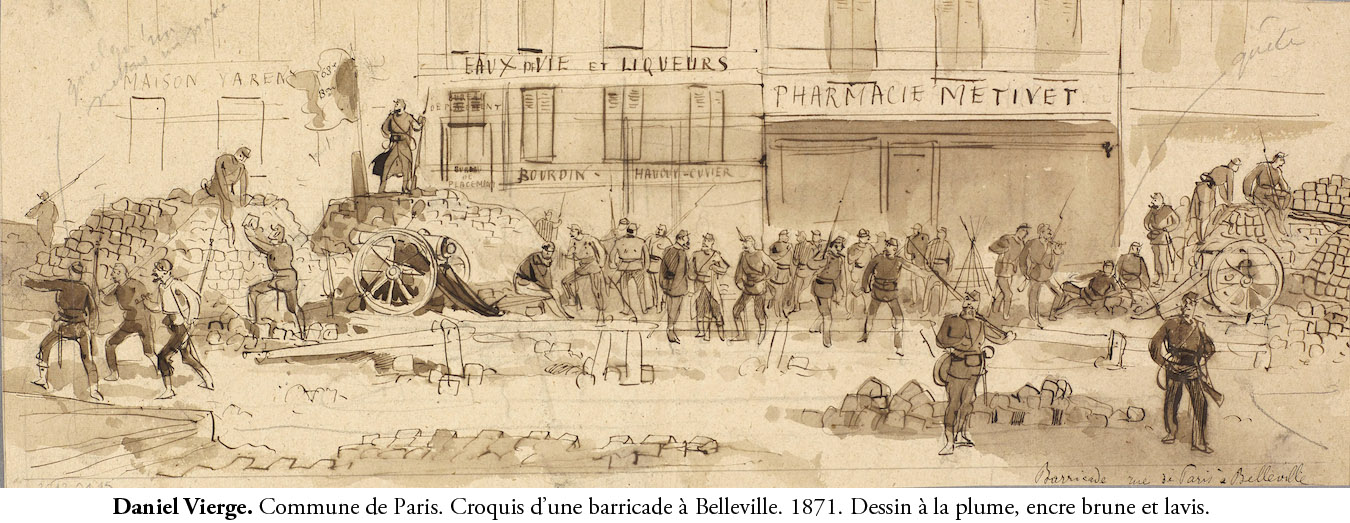 Daniel Vierge. Barricade à Belleville