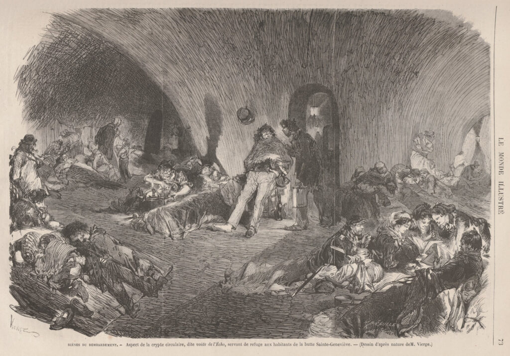Daniel Vierge. Scènes de bombardement. Le Monde illustré. 4 février 1871