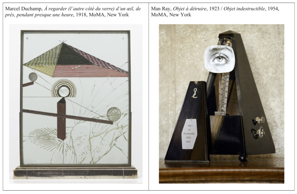 A regarder d’un œil (Marcel Duchamp) & Objet à Détruire (Man Ray)