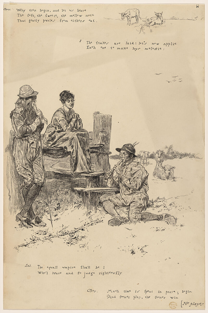 Edwin Austin Abbey. Dessin pour les œuvres de Robert Herrick