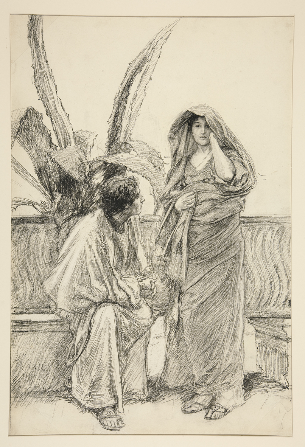 Shakespeare, La Comédie des erreurs. Acte III. Scène II. Craie noire et mine de plomb. 53,3x36 cm