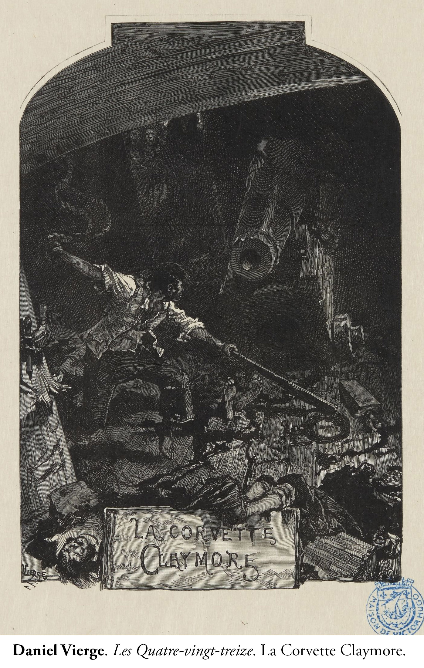 Daniel Vierge. Quatrevingt-treize : La corvette Claymore