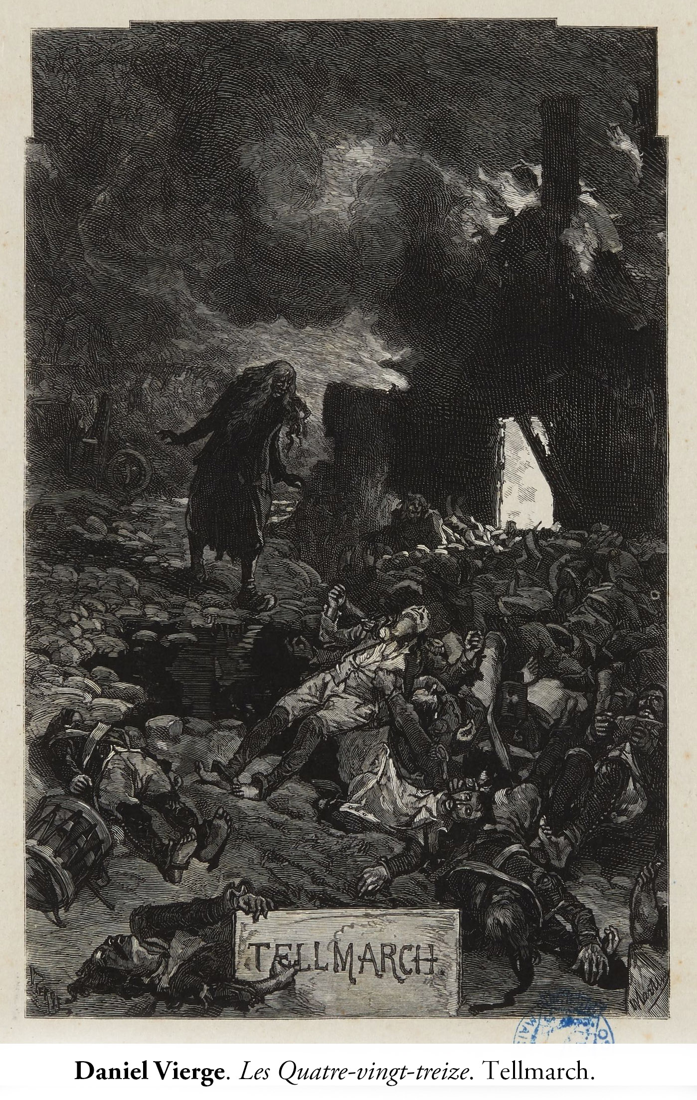 Daniel Vierge. Quatrevingt-treize : Le massacre d'Herbe-en-Paille