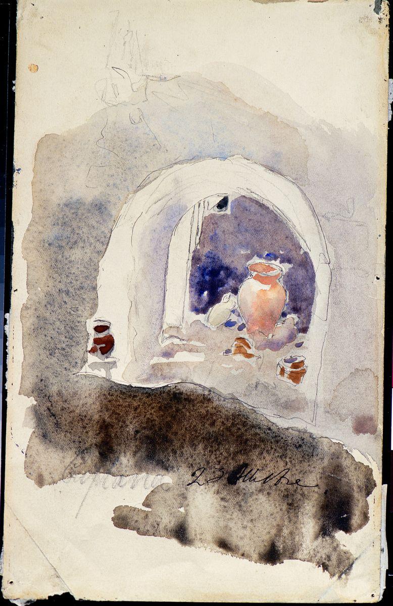 Daniel Vierge. Aquarelle de La Mancha