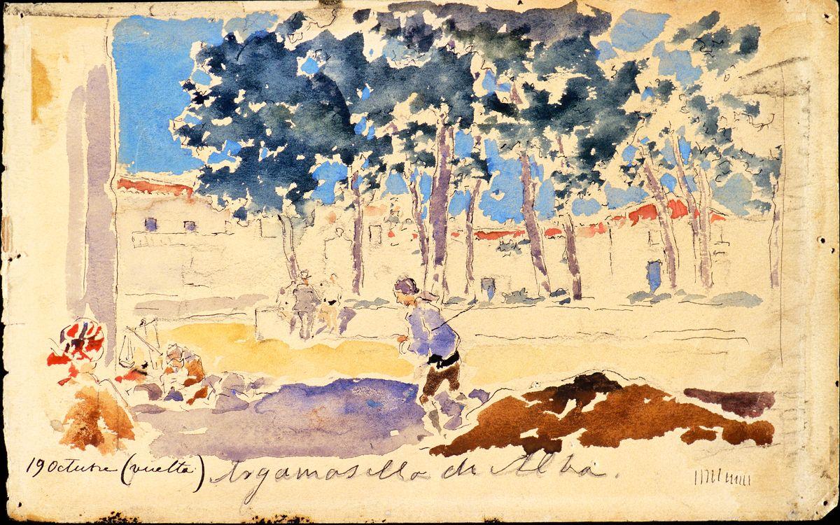 Daniel Vierge. Aquarelle de La Mancha