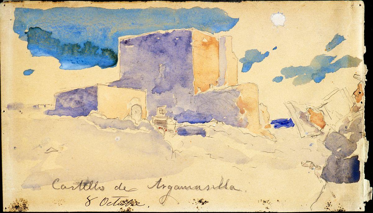 Daniel Vierge. Aquarelle de La Mancha
