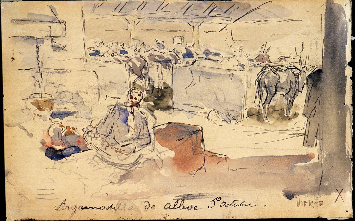 Daniel Vierge. Aquarelle de La Mancha
