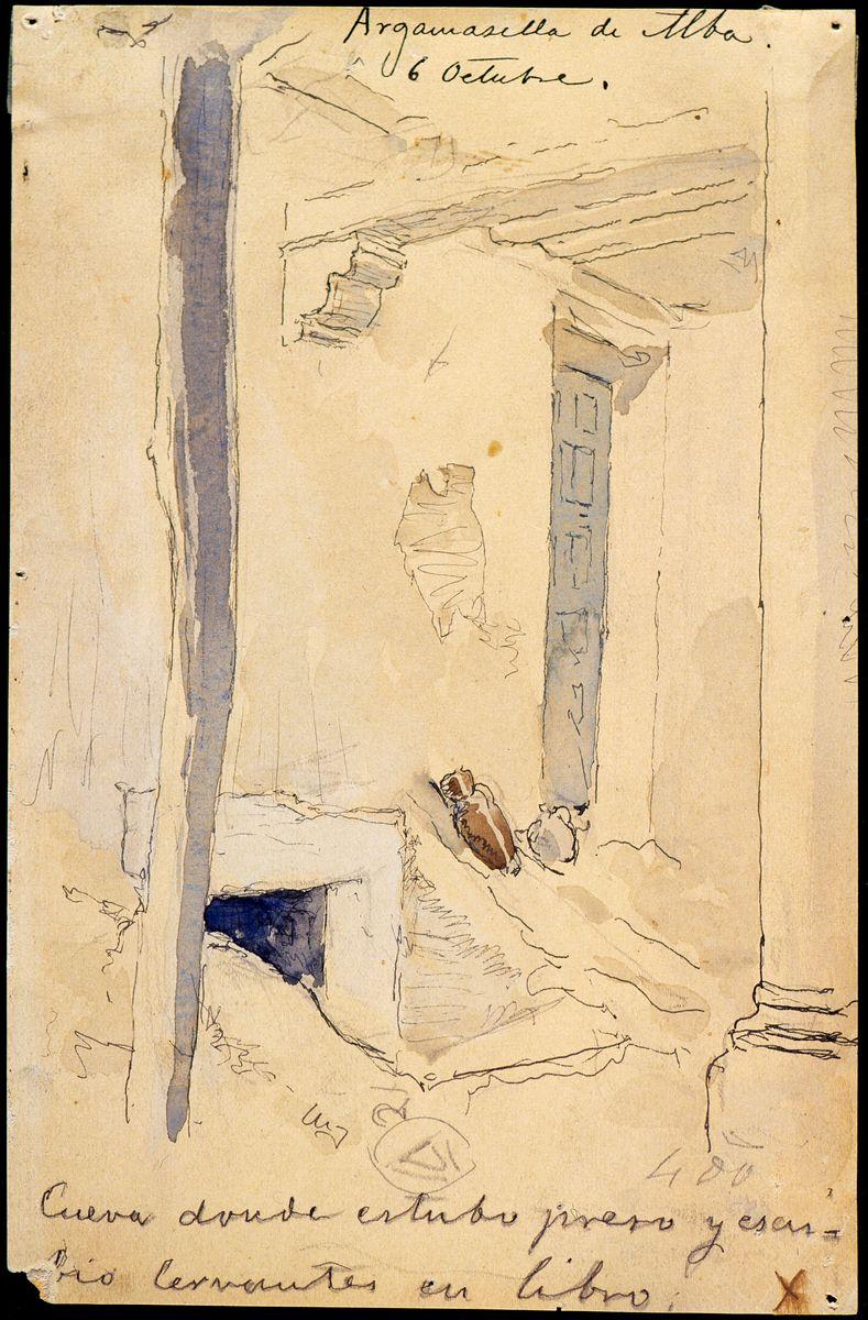 Daniel Vierge. Aquarelle de La Mancha