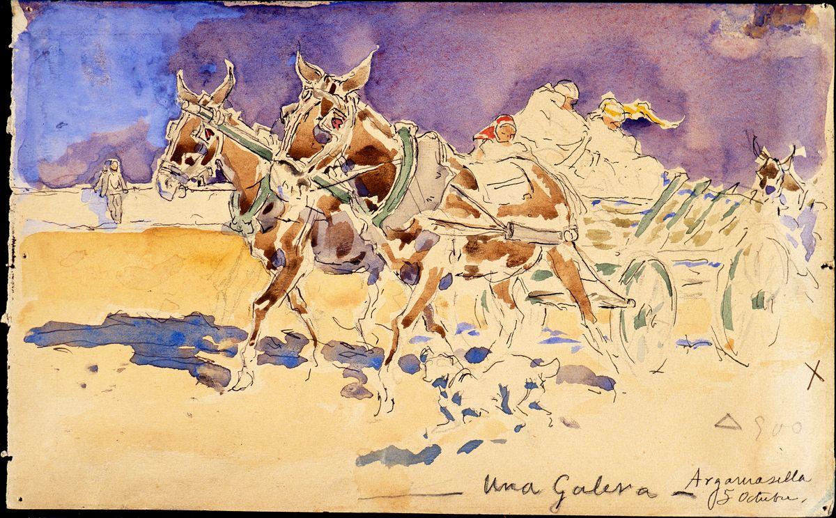 Daniel Vierge. Aquarelle de La Mancha