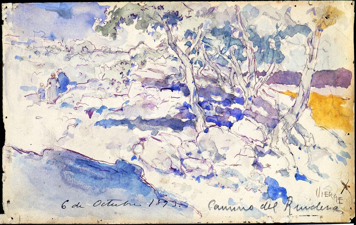 Daniel Vierge. Aquarelle de La Mancha