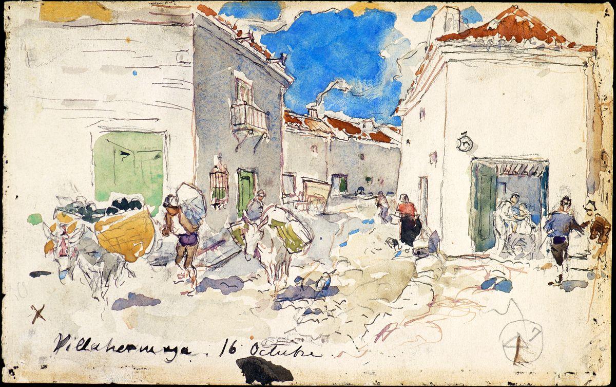 Daniel Vierge. Aquarelle de La Mancha