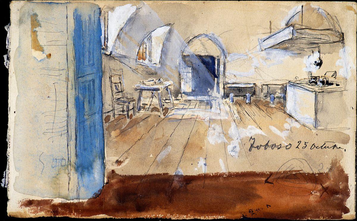 Daniel Vierge. Aquarelle de La Mancha