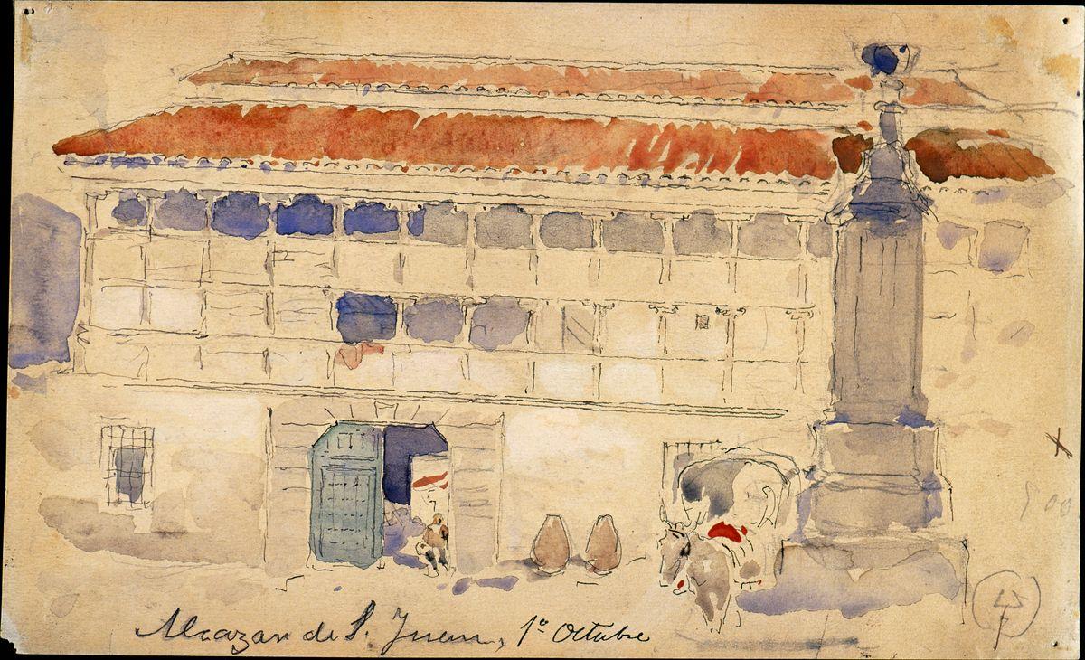 Daniel Vierge. Aquarelle de La Mancha