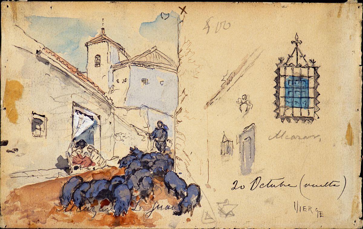 Daniel Vierge. Aquarelle de La Mancha