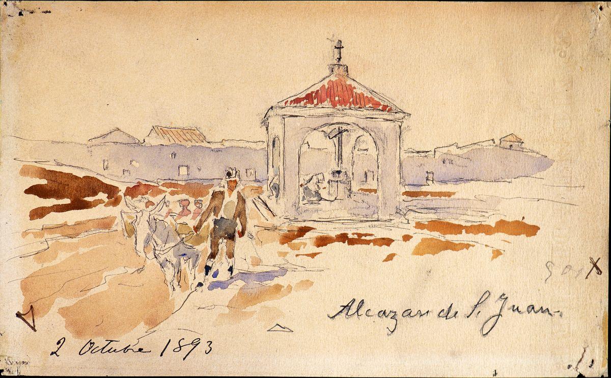 Daniel Vierge. Aquarelle de La Mancha