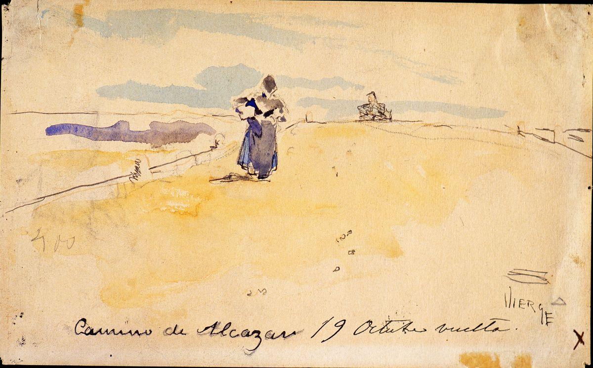 Daniel Vierge. Aquarelle de La Mancha