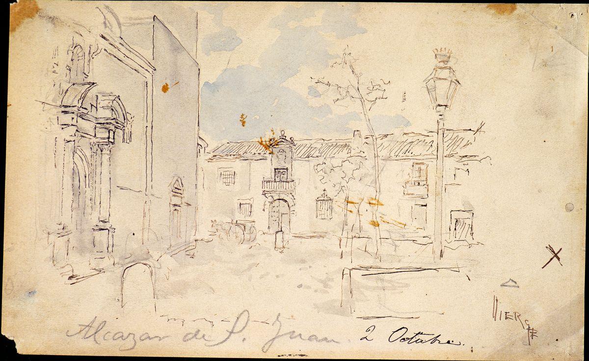 Daniel Vierge. Aquarelle de La Mancha