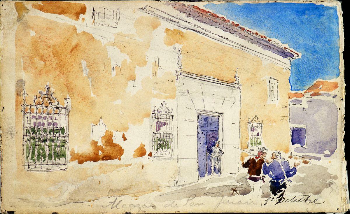 Daniel Vierge. Aquarelle de La Mancha