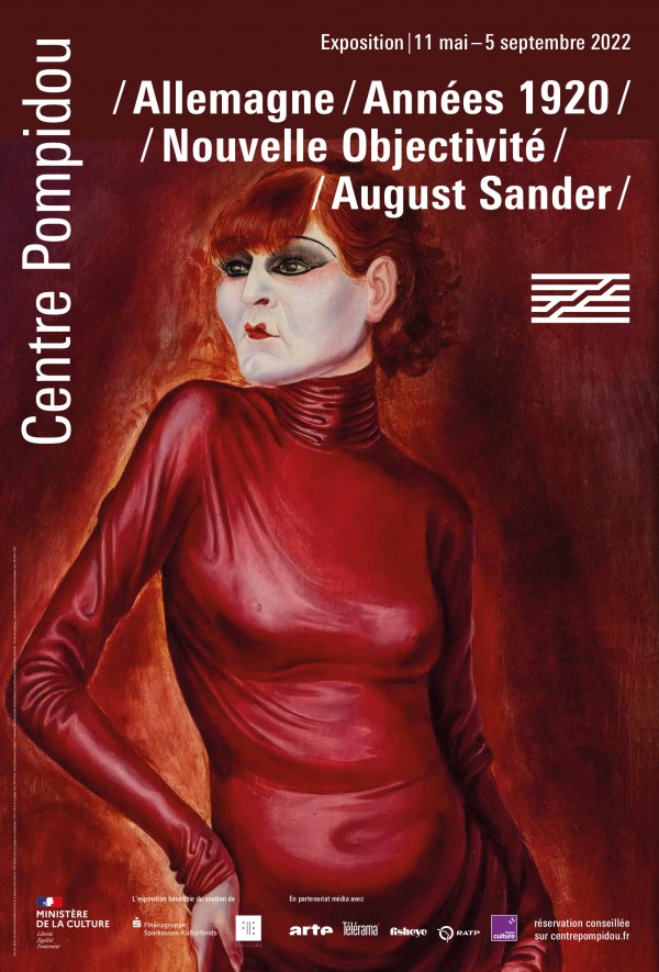 Otto Dix, Portrait de la danseuse Anita Berber, 1925 - Affiche de l'exposition au Centre Pompidou / Allemagne / Années 1920 / Nouvelle Objectivité / August Sander /