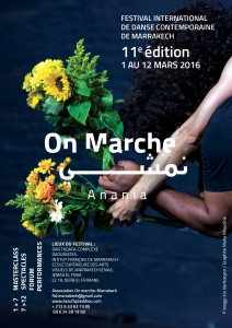 Affiche du festival "On Marche", Marrakech, mars2016