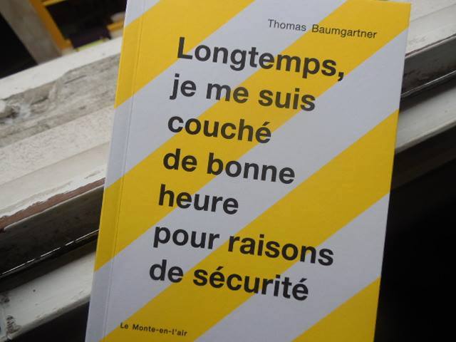 Thomas Baumgartner: “Longtemps je me suis couché de bonne heure pour raisons de sécurité”. Une ordonnance littéraire de Christophe Giudicelli