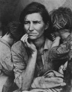 Mère migrante (photo non retouchée) par Dorothea Lange