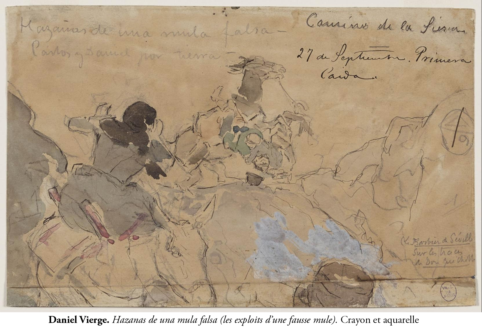 Daniel Vierge. Una mula falsa