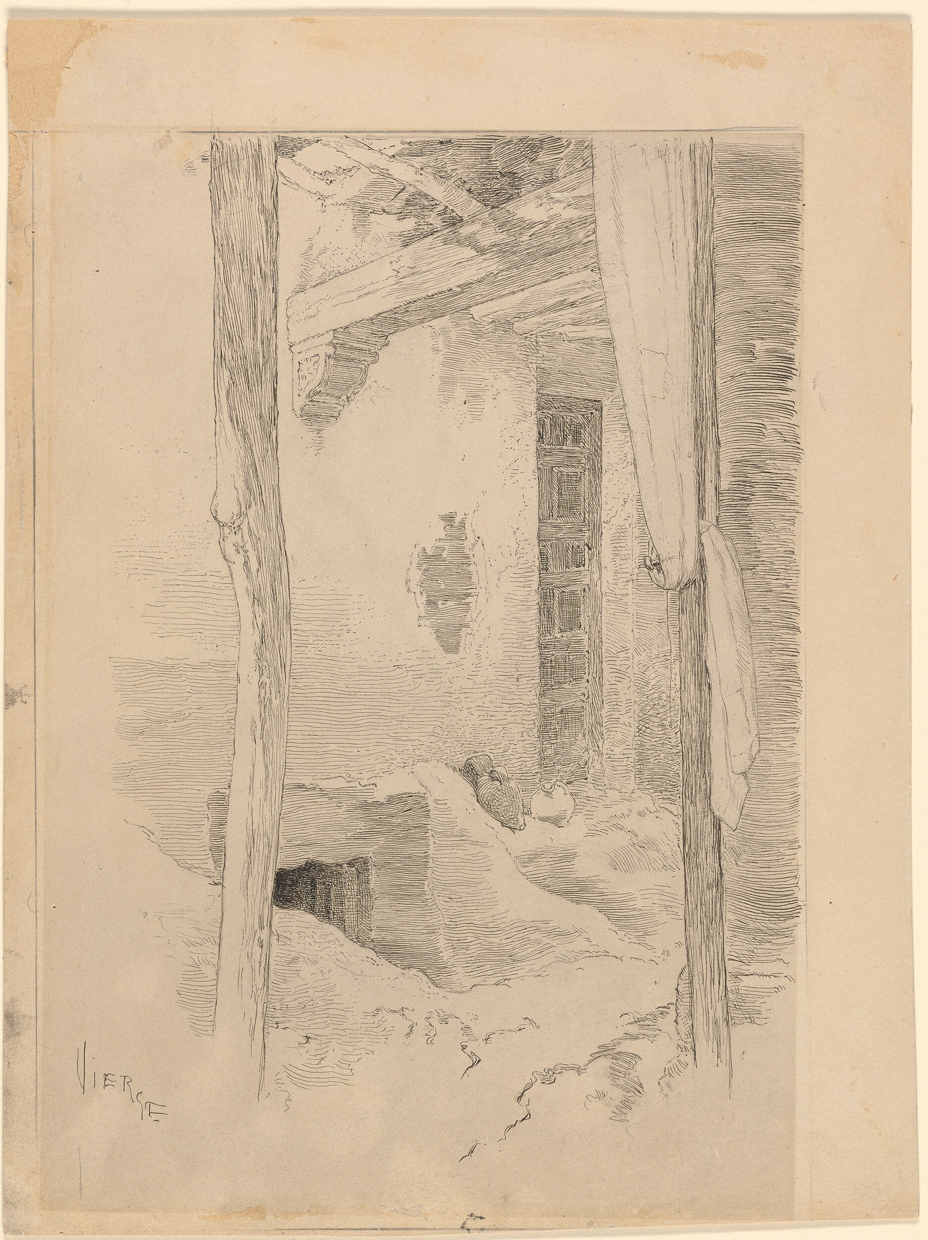 Entrée de la cave ayant servi de prison à Cervantès. Par Daniel Vierge