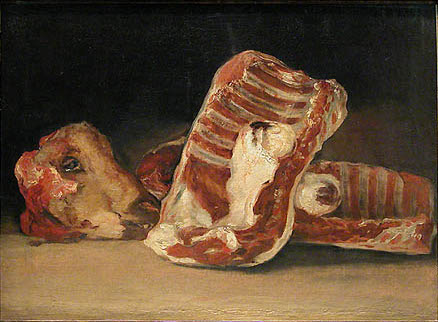 Francisco José de Goya y Lucientes, Nature morte à la tête de mouton © Musée du Louvre. Une chronique d'Edouard Launet