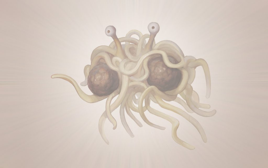 Le Flying Spaghetti Monster, alias le Monstre en Spaghettis Volant