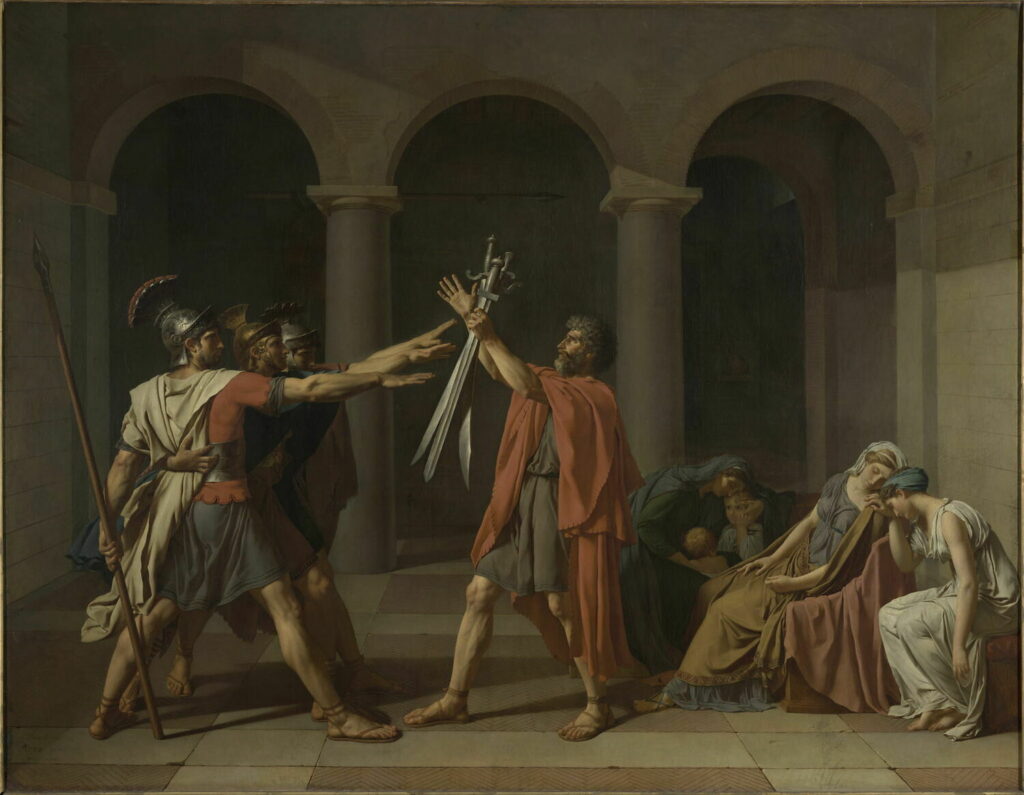 Jacques-Louis David (1784) Le Serment des Horaces (Louvre)