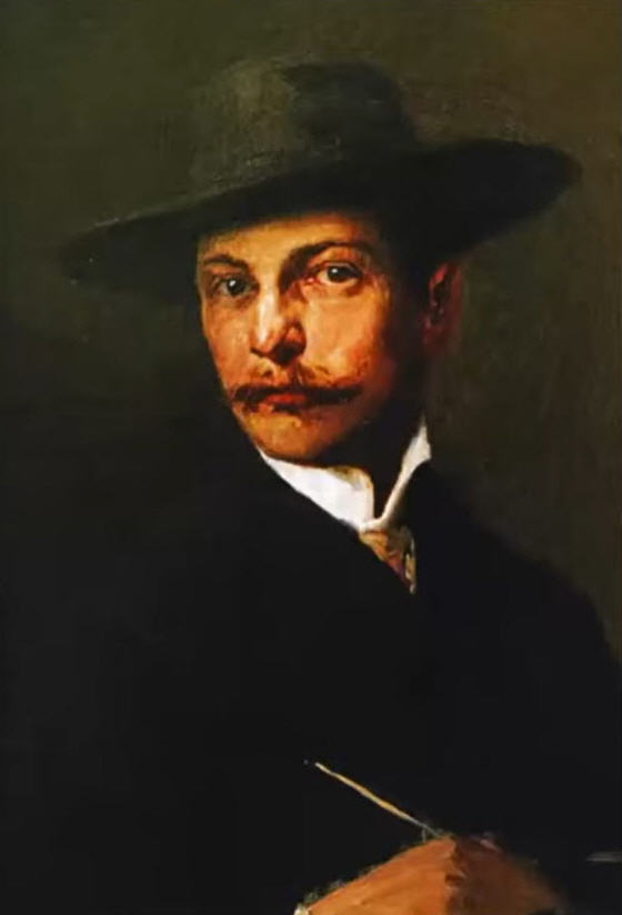 Heinrich Kley: autoportrait jeune