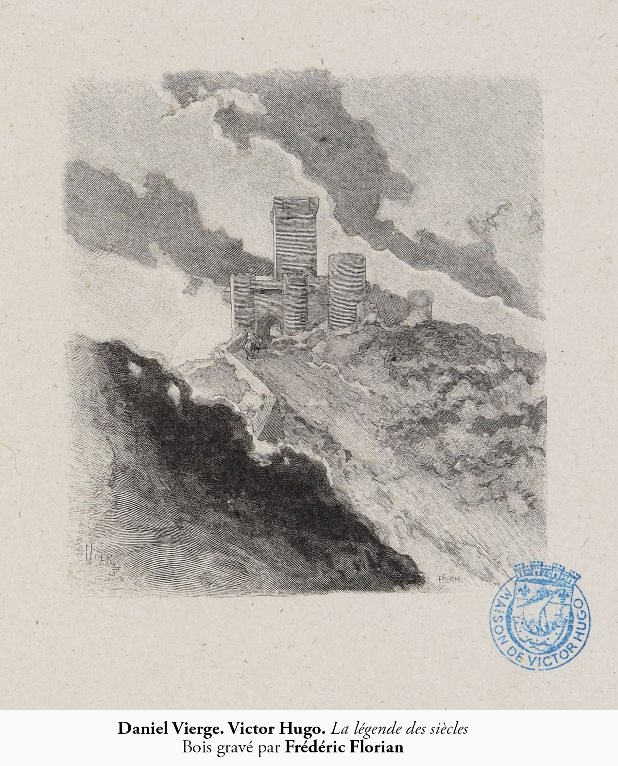 La Légende des siècles, X, IV : Bivar. Bois gravé par Florian sur un dessin de Daniel Vierge