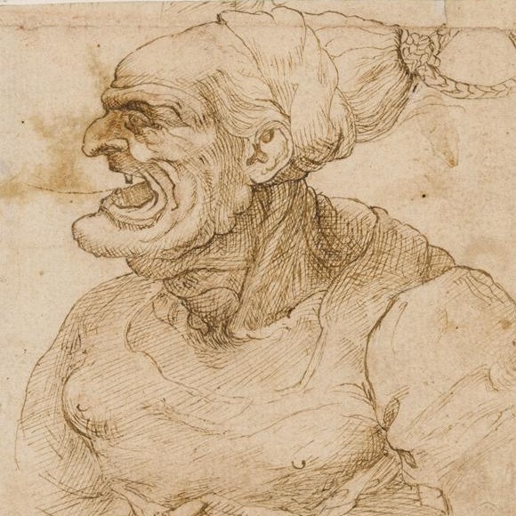 Leonard de Vinci - Profil de femme grotesque