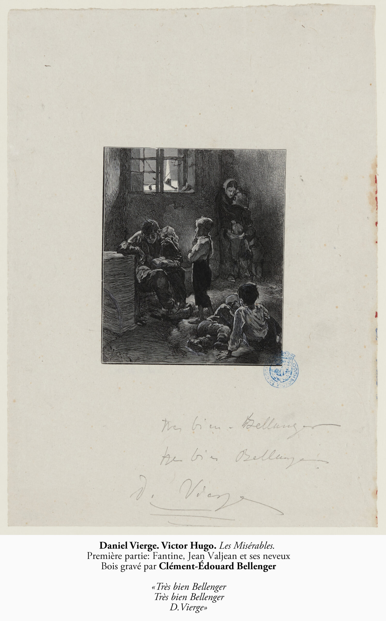 Daniel Vierge. [Les Misérables, Première partie : Fantine Jean Valjean et ses neveux