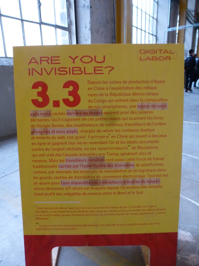 Digital Labor, "Are you invisible?" / Biennale du Design à Saint-Etienne